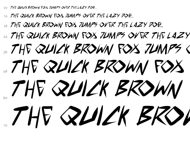 Space Punk font waterfall